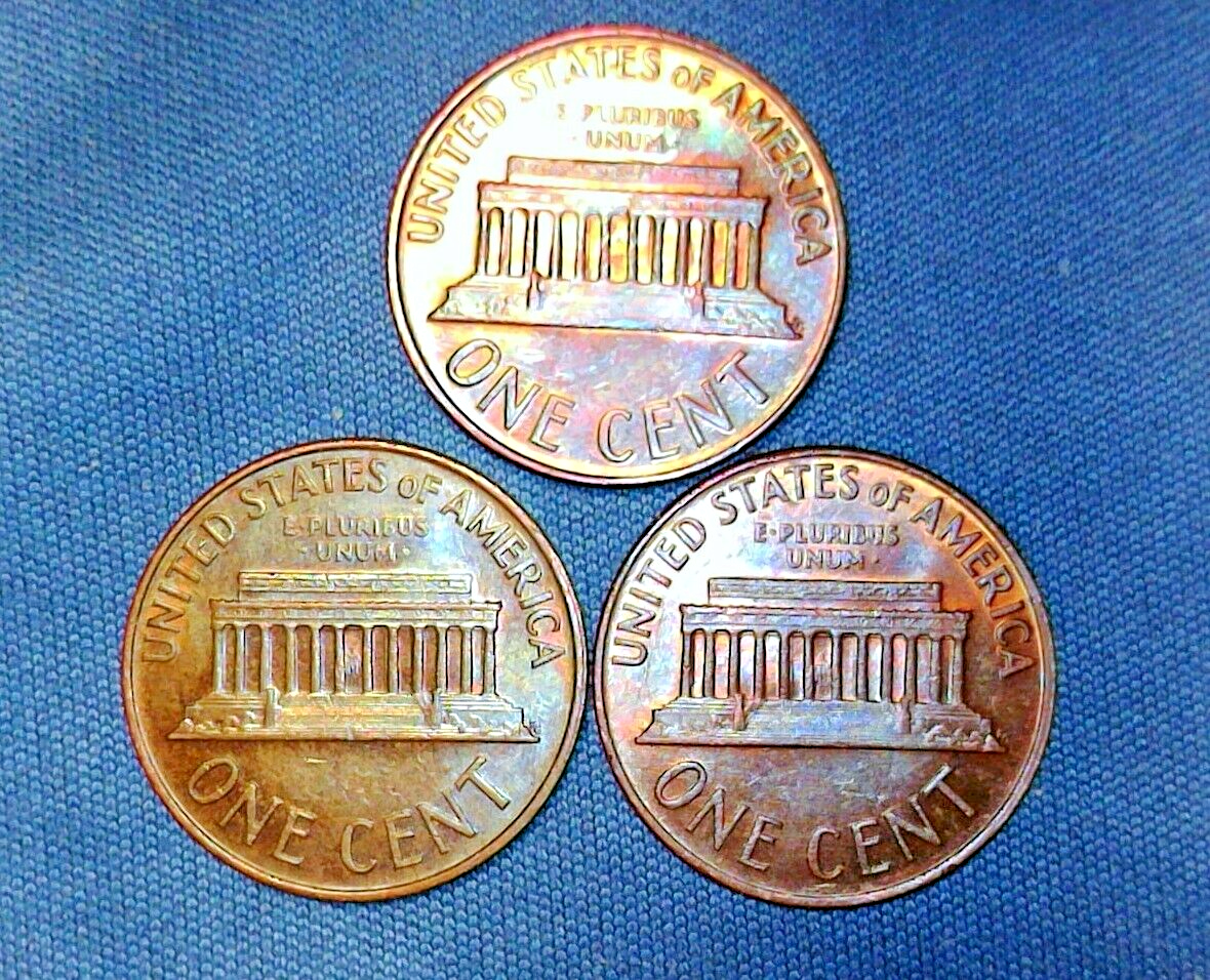 1965, 66 & 67 Lincoln Cent RB, Free Shipping to US