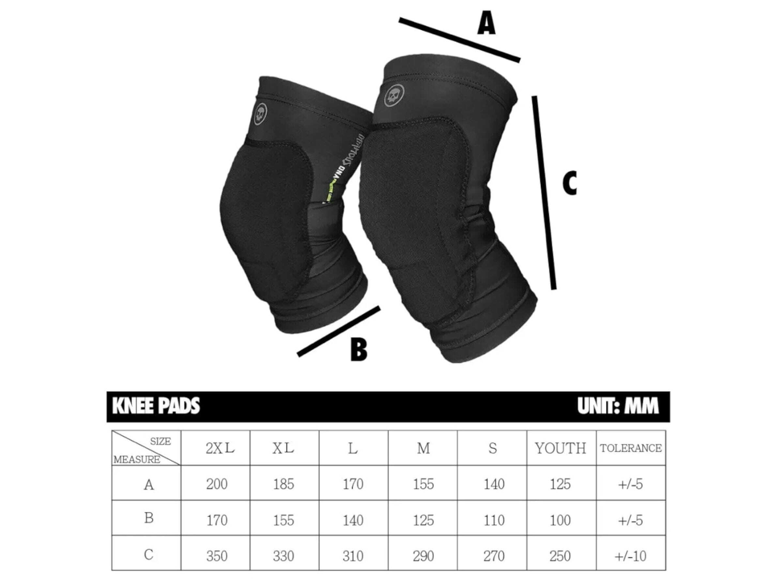 NEW INFAMOUS PRO DNA KNEE PADS- MEDIUM