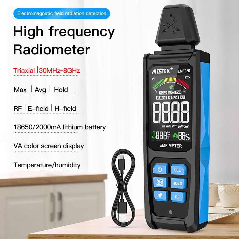 Professional EMF Detector for EF, RF & MF Detection. Perfect for EMF inspections