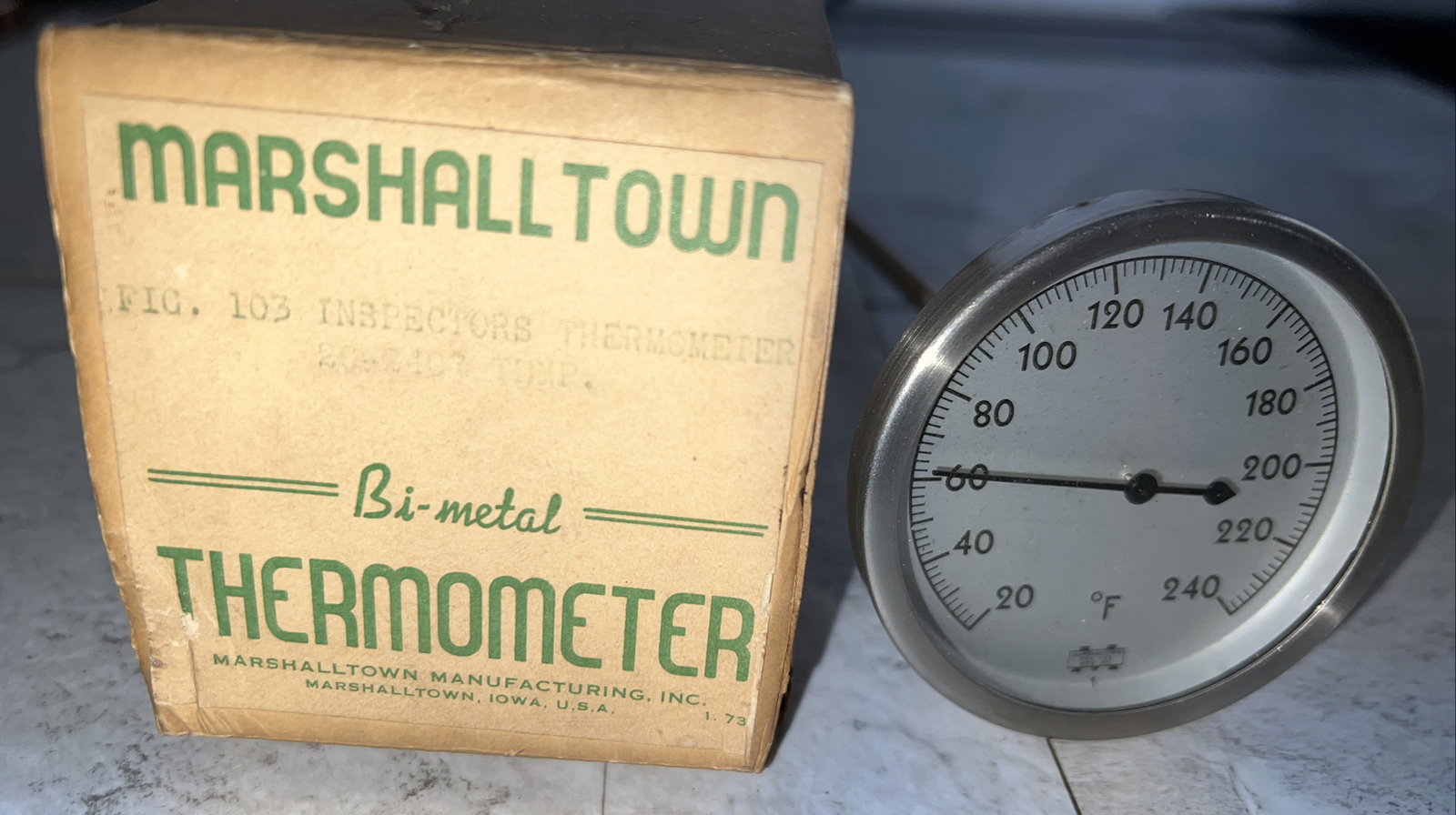 Marshall Town Fig 103 9 In Stem Thermometer