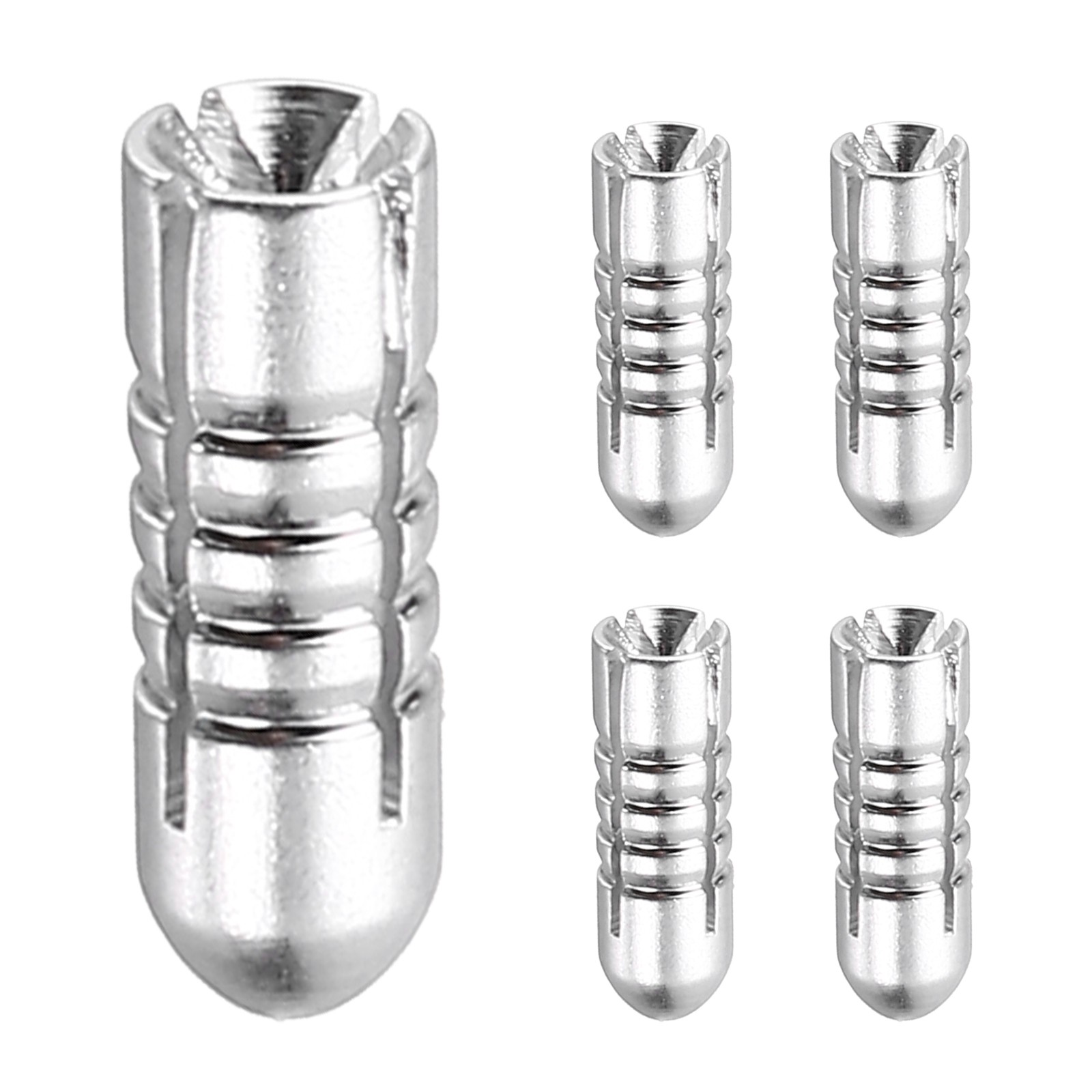 5 Pcs Dart Flight Protectors Fixed 90 Degrees Wing Savers Protects, Silver