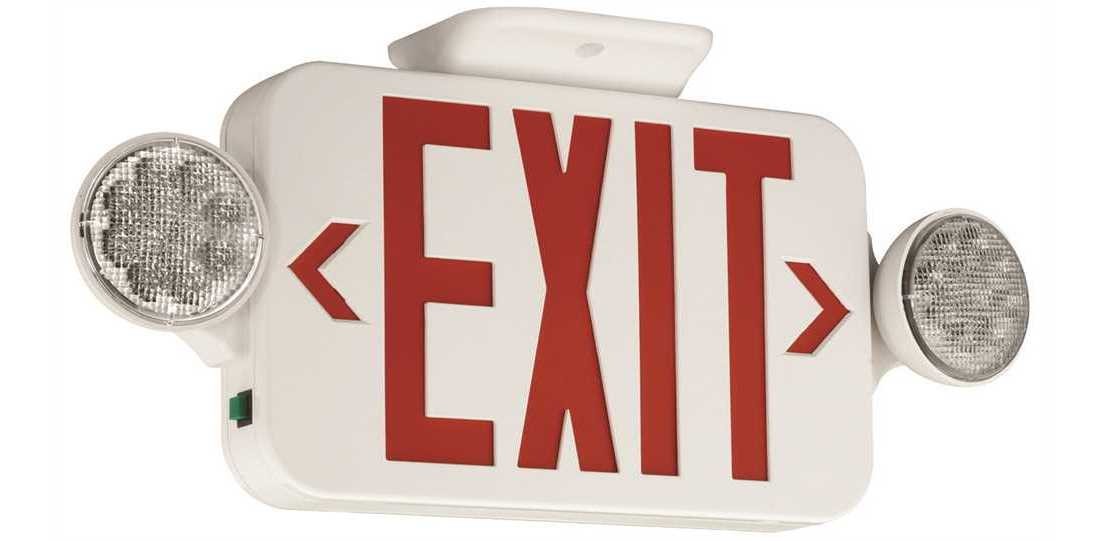 Compass CC 4-Watt Integrated LED White Combination Exit/Emergency Light with Ni-