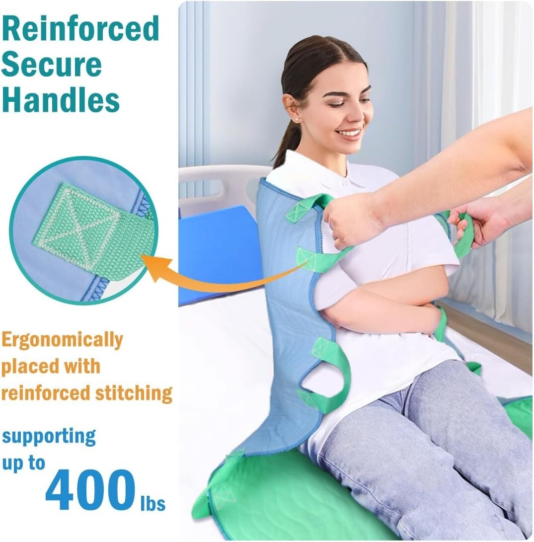 iCOVER Positioning Bed Moving Pad with Reinforced Handles,Waterproof & Reusable