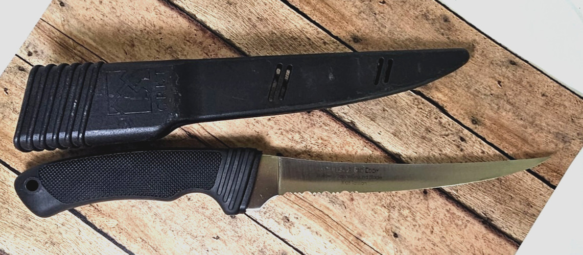 CRKT Big Eddy Hallow Ground Fillet Knife 6.75" Blade with Hard Sheath