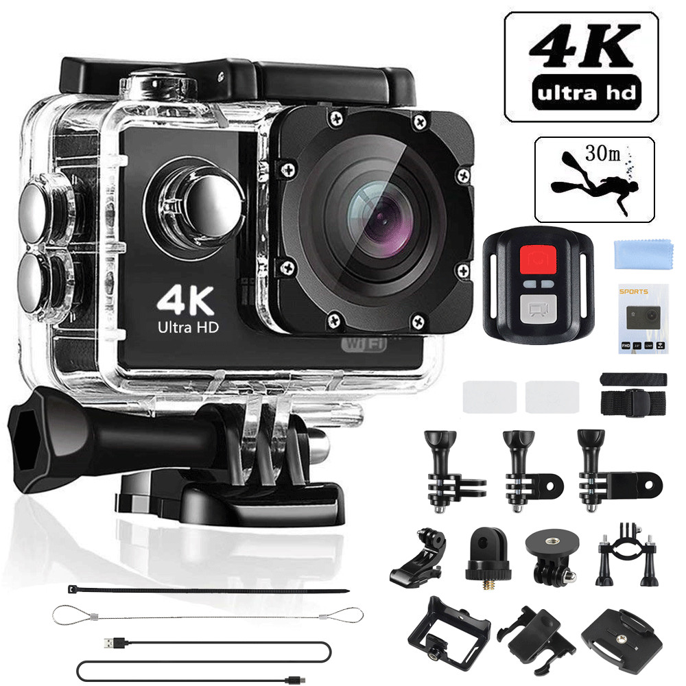 4K Action Camera Sport Camera Wifi 1080P HD Waterproof DVR Camcorder Remote