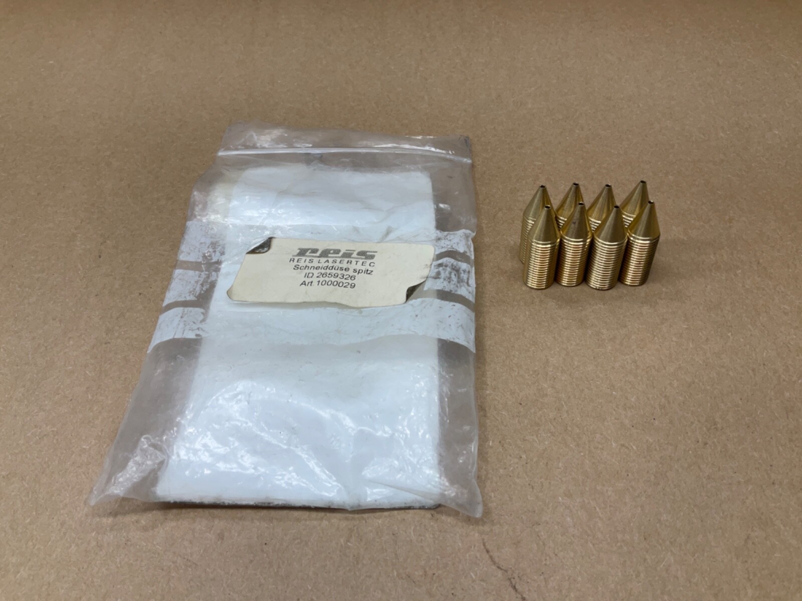 Lot Of 8 Reis Laser Cutting Nozzles 2659326 #144C12*IAC