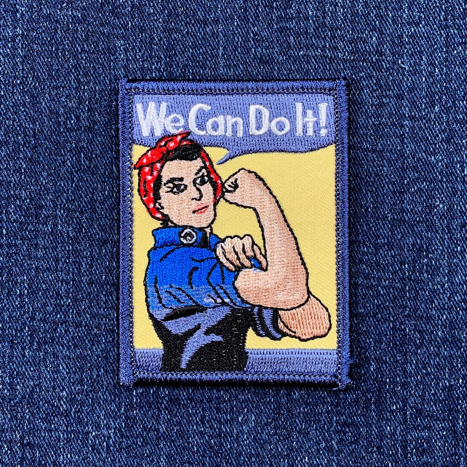 Rosie The Riveter Patch - Embroidered World War 2 Badge 3" (Iron On)