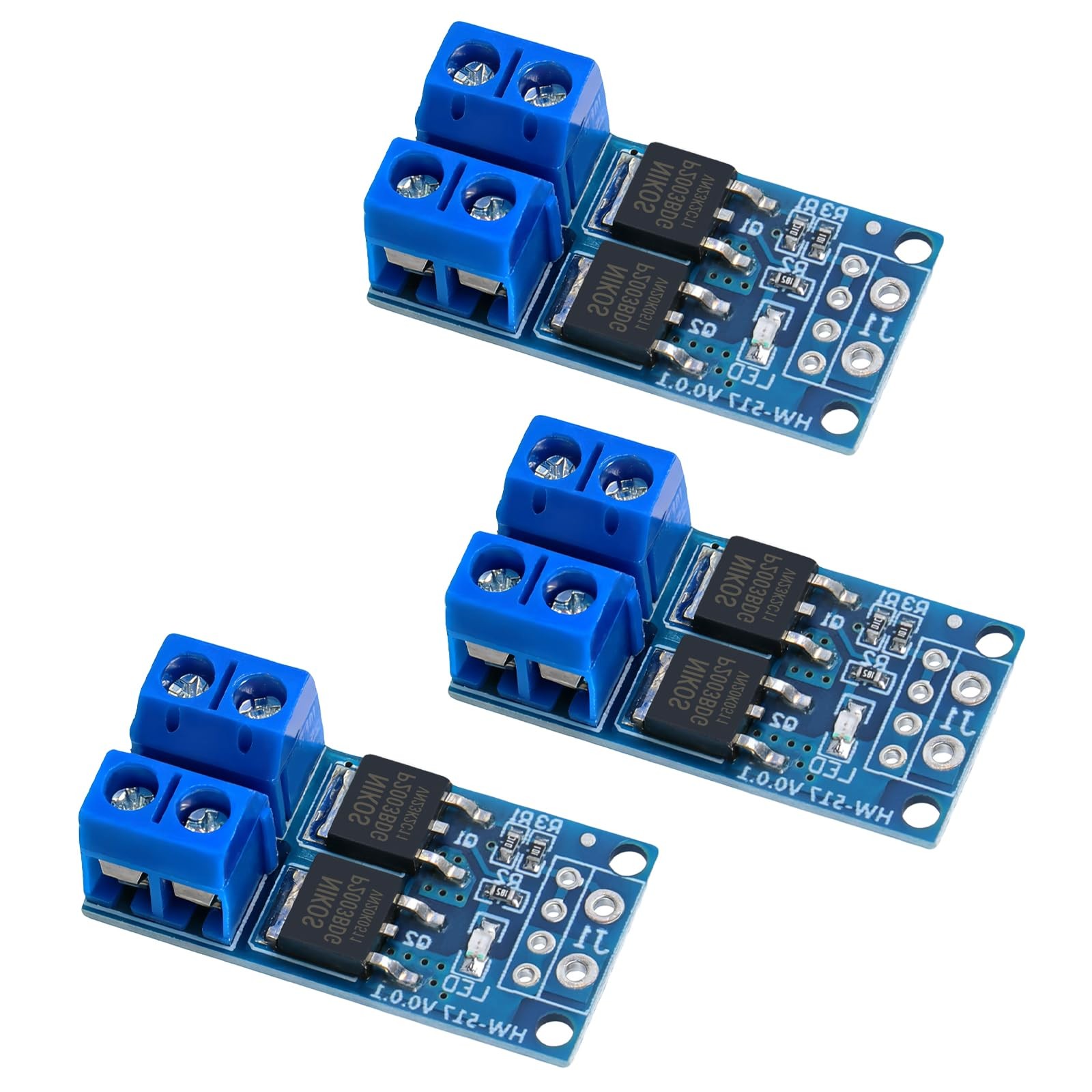 KERWINN 3PCS Dual Channel High-Power MOSFET PWM Driver Module, 0-20KHz Speed...