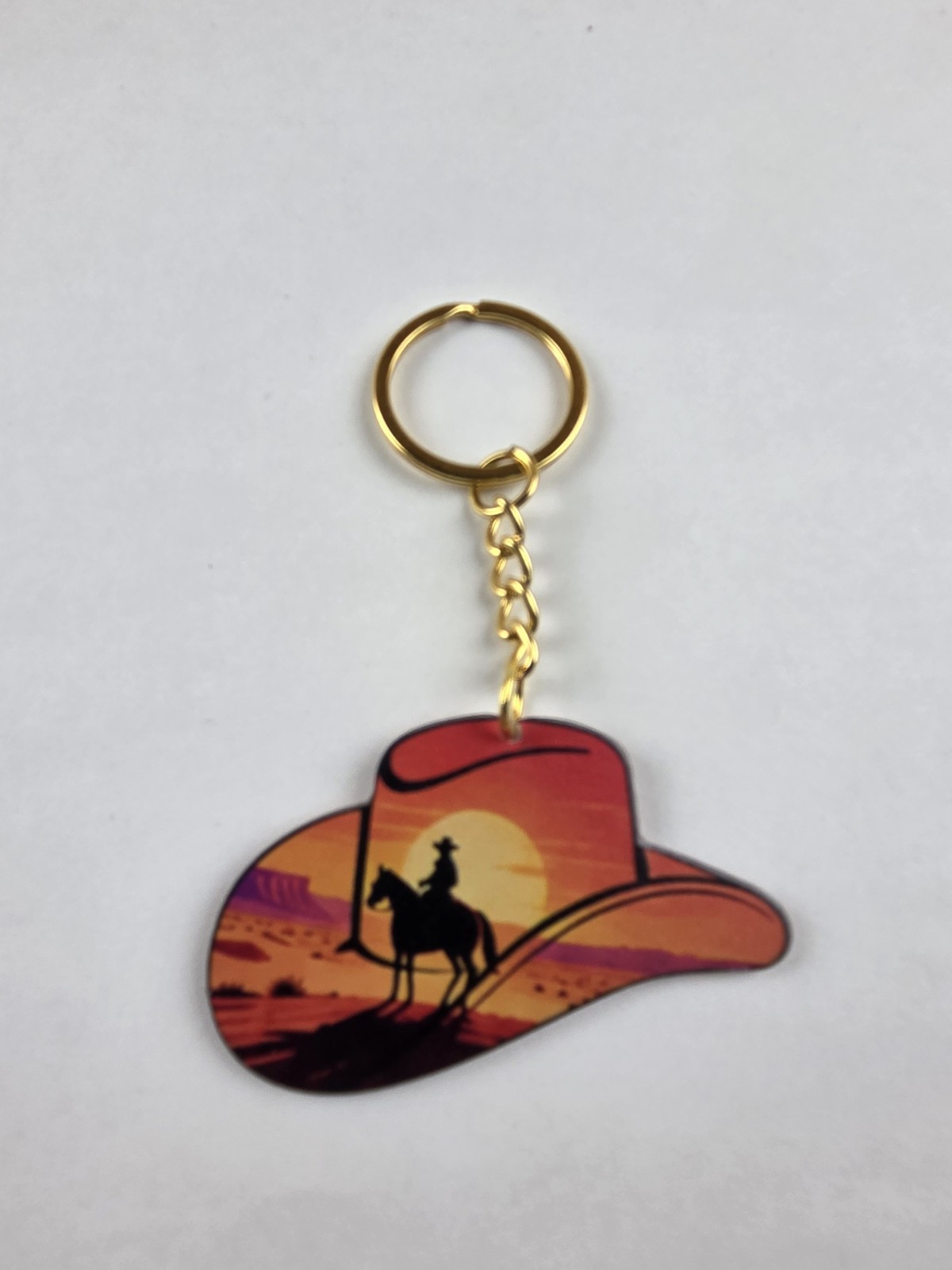 Western Cowboy Hat Keychain.  Acrylic.  (KC2-35)