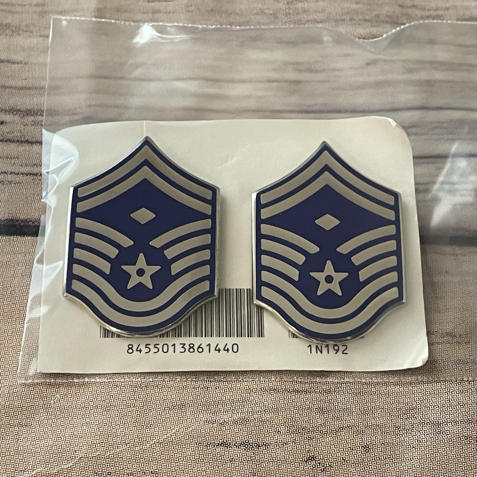 US Military Air Force USAF Rank Collar Pin SR Master Sergeant 1st Sergeant E-9