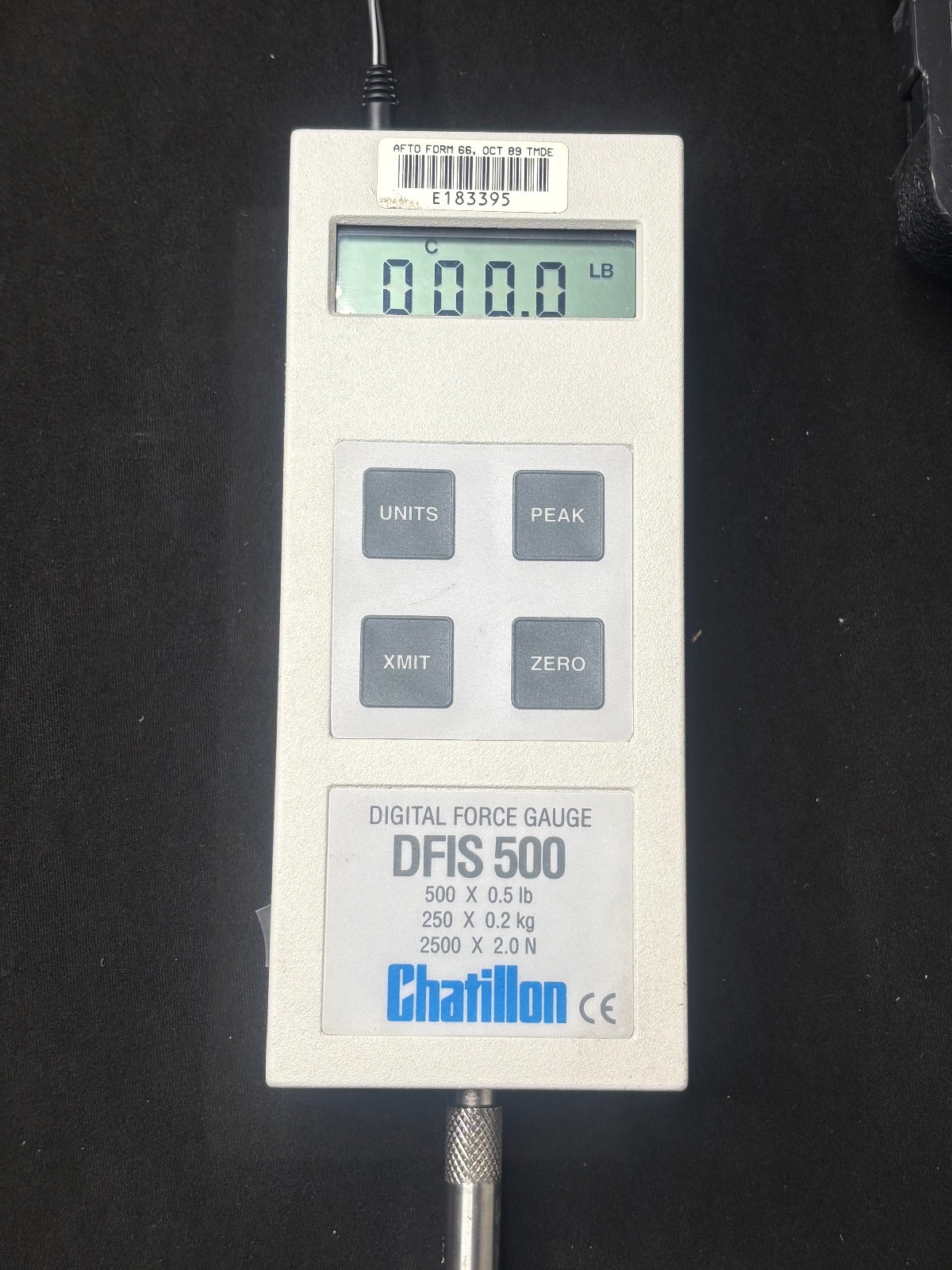 Chatillon DFIS 500 Digital Force Gauge 500 lb Capacity Parts Repair
