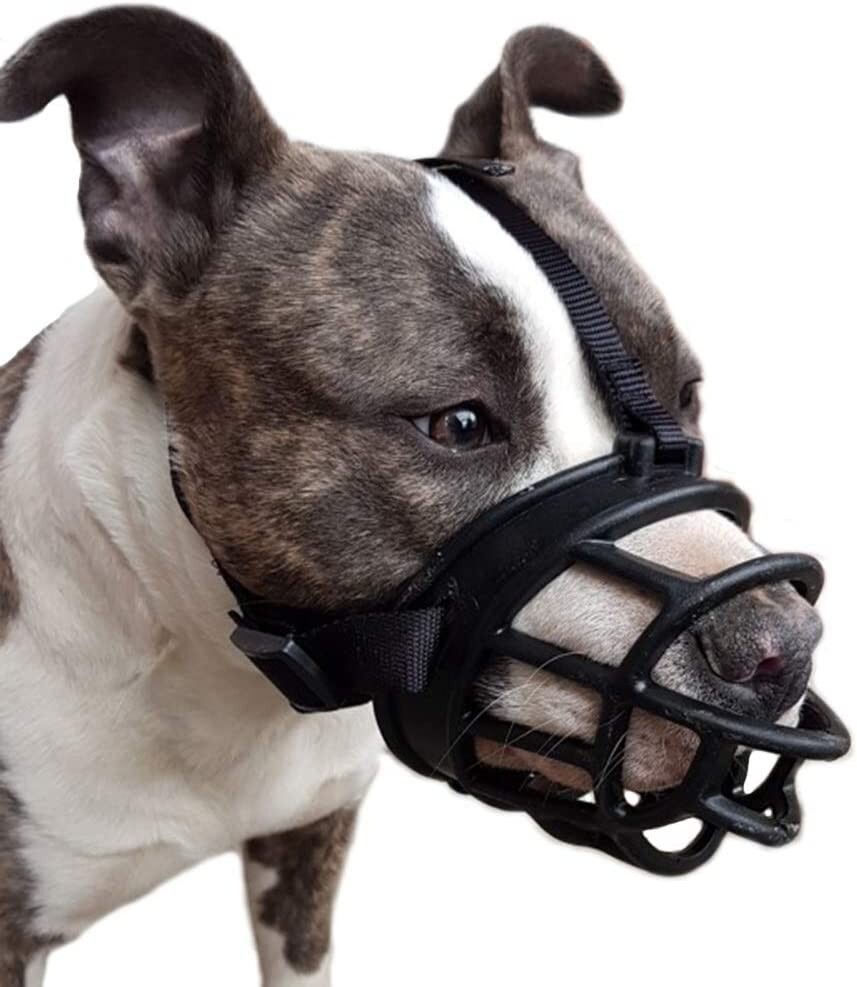 Lucky Paw Rubber Basket Muzzle - Black - XL Snout 12 - 14"