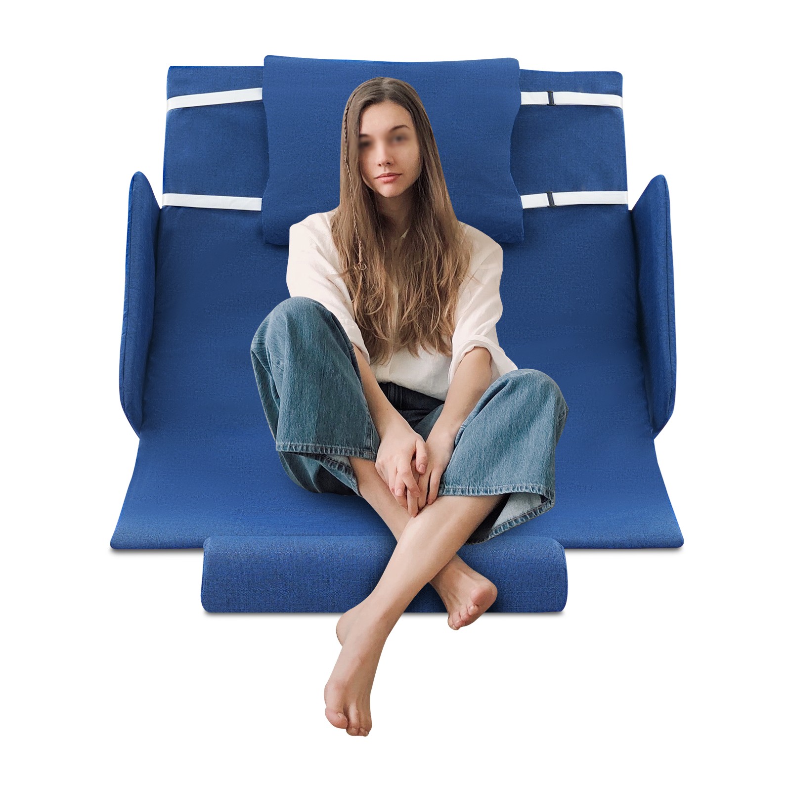 Electric Adjustable Backrest 80° for Elderly with Handrails & Comfort Padding