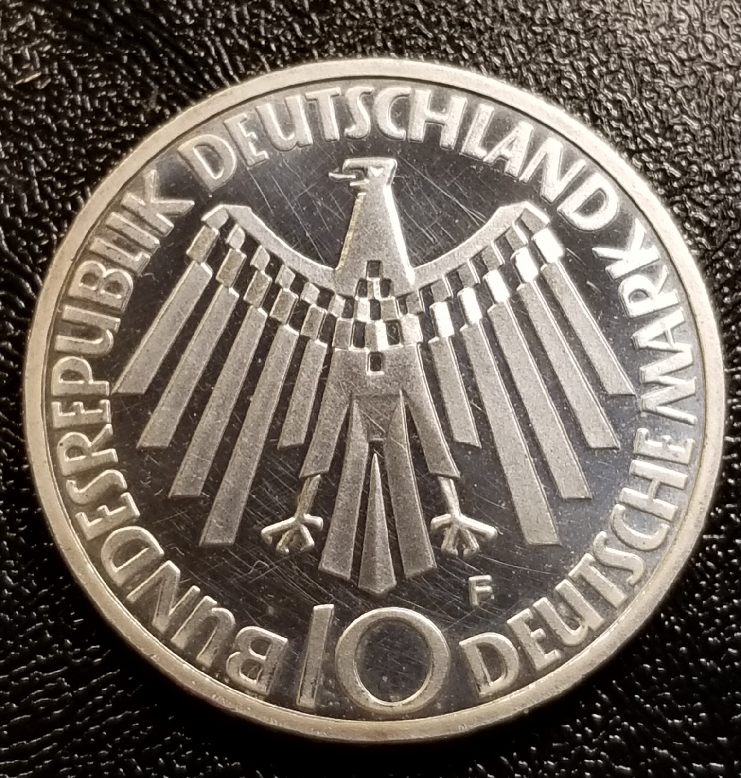 Uncirculated 1972 F Germany 10 Mark Silver 0,625 Foreign Coin Proof