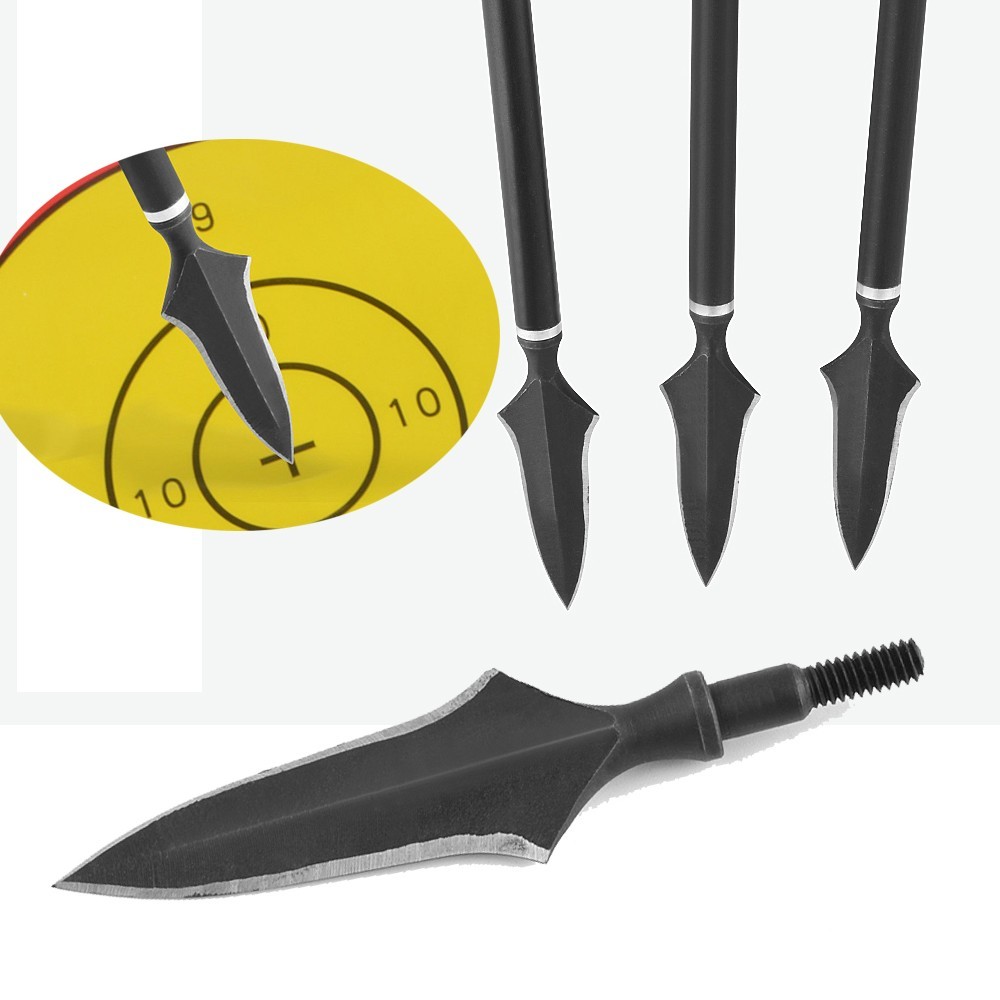 Archery Traditional Broadhead 200gr Blade Arrowhead Screw Point Crossbow Hunting