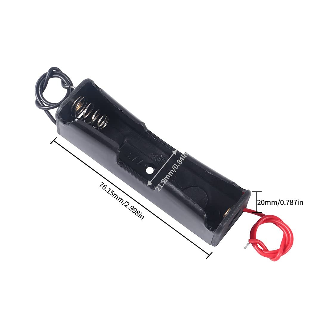 DORHEA 12PCS 18650 Battery Holder Bundle with Wire 18650 Battery Holder Case ...