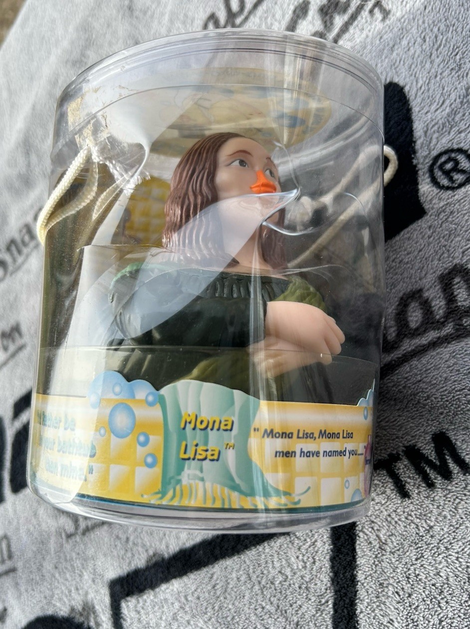 Celebriducks Mona Lisa Bath Novelty Floating Toy Art Inspired Duck 2001 F1