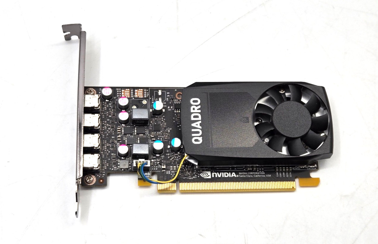 NVIDIA Quadro P600 2GB GDDR5 GPU High Profile Bracket 4x Mini DisplayPort.