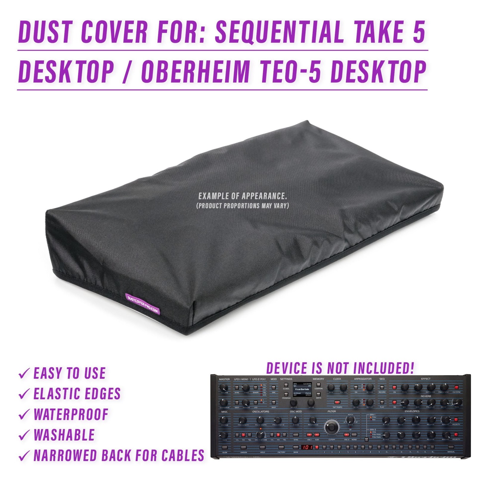 DUST COVER for Sequential Take 5 Desktop / Oberheim Teo-5 Desktop