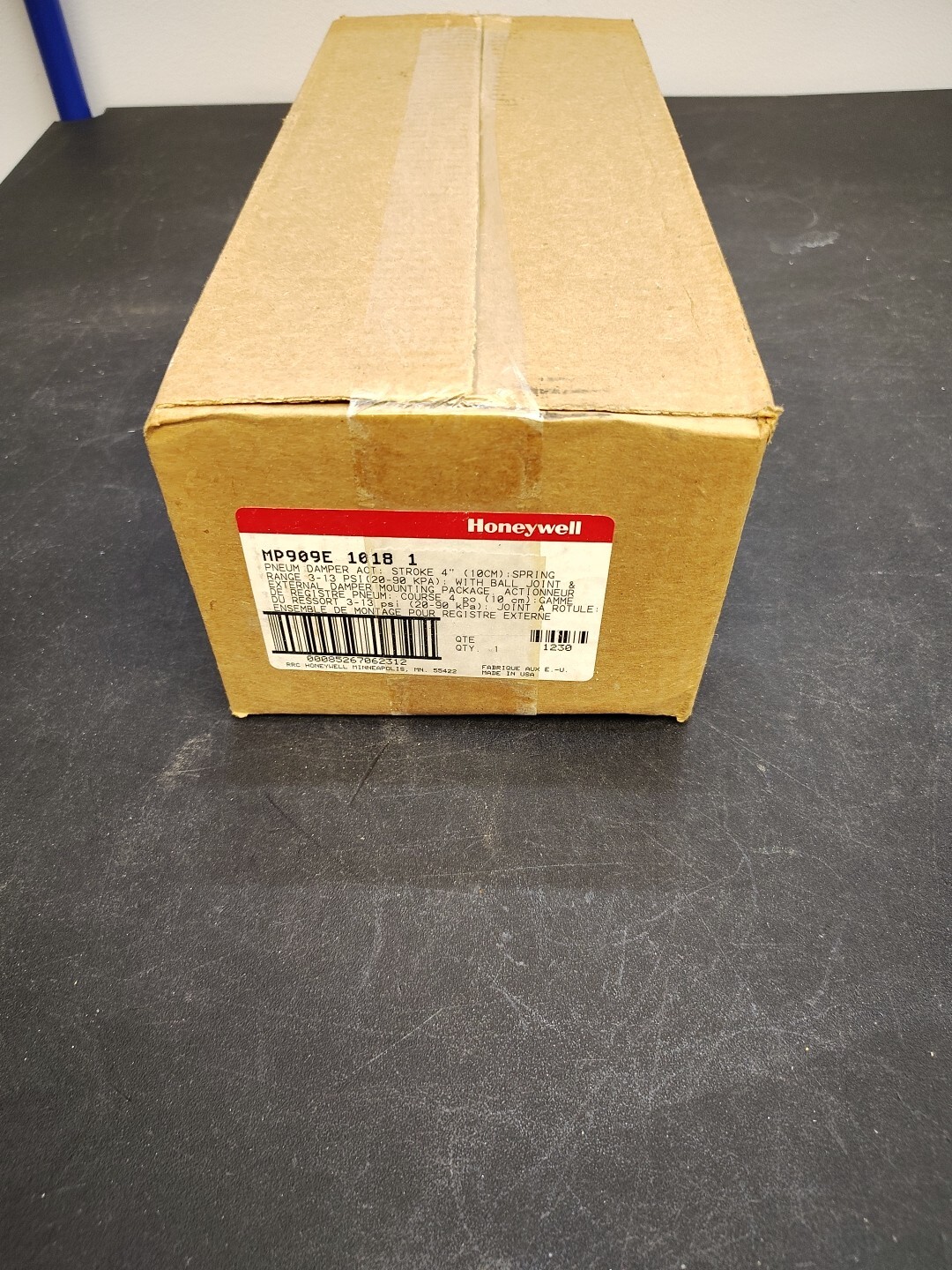 Honeywell MP909E 1018 1 9232 Pneumatic Damper Actuator Spring Range 3-13 PSI ...