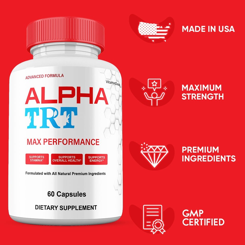 Alpha TRT Capsules for Men, Maximum Strength Formula, AlphaTRT (2 Pack)