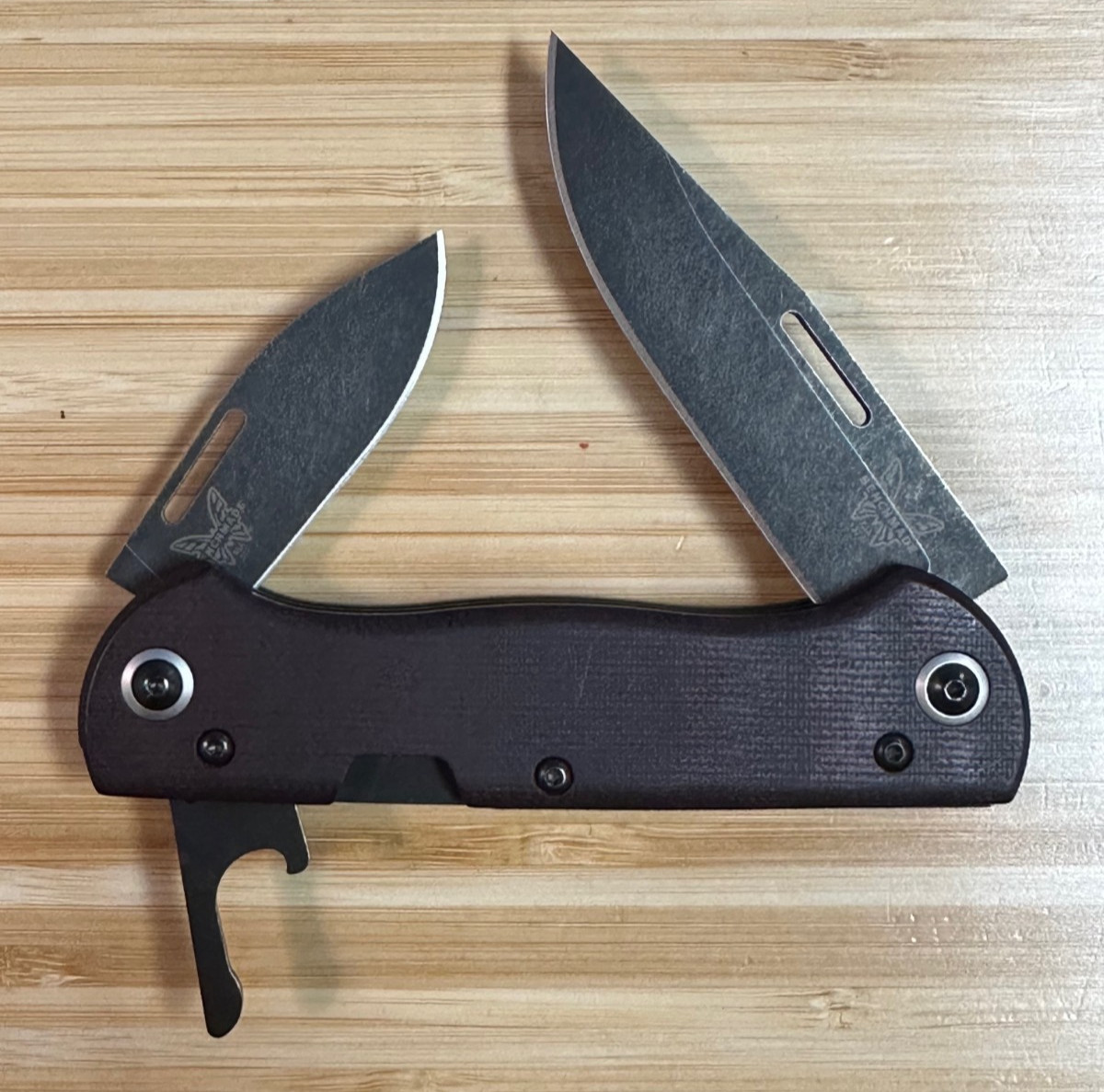 Benchmade Weekender Knife 317BK-02 Two Blades, Bottle Opener,  *DISCONTINUED*
