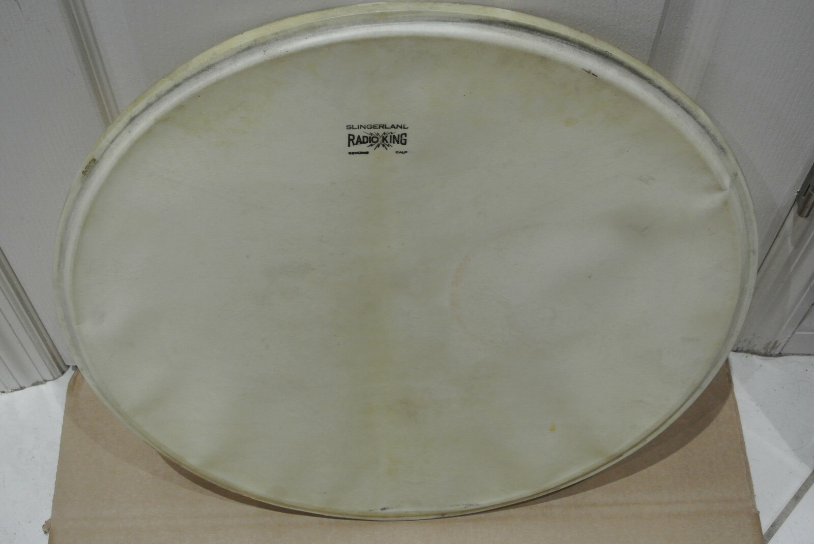 RARE SLINGERLAND 22" RADIO KING CALF SKIN HEAD for YOUR BASS and DRUM SET! S349
