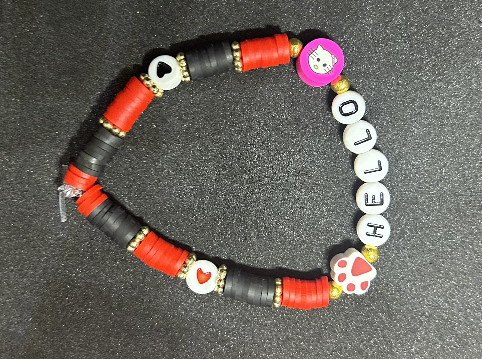 Hello Kitty (Letter) Heishi Bracelet