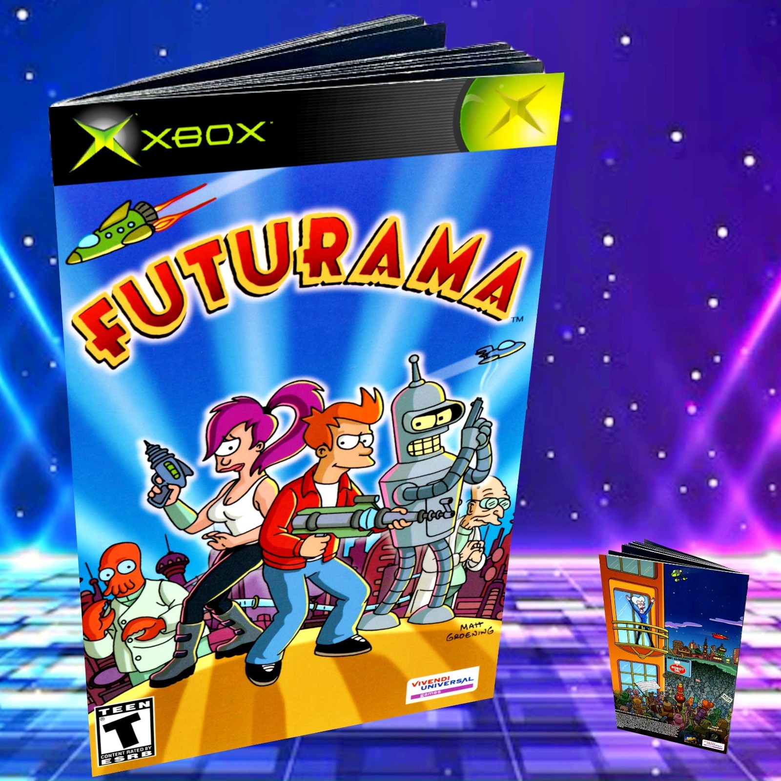 Replacement Manual for - Futurama - Xbox Instruction Booklet