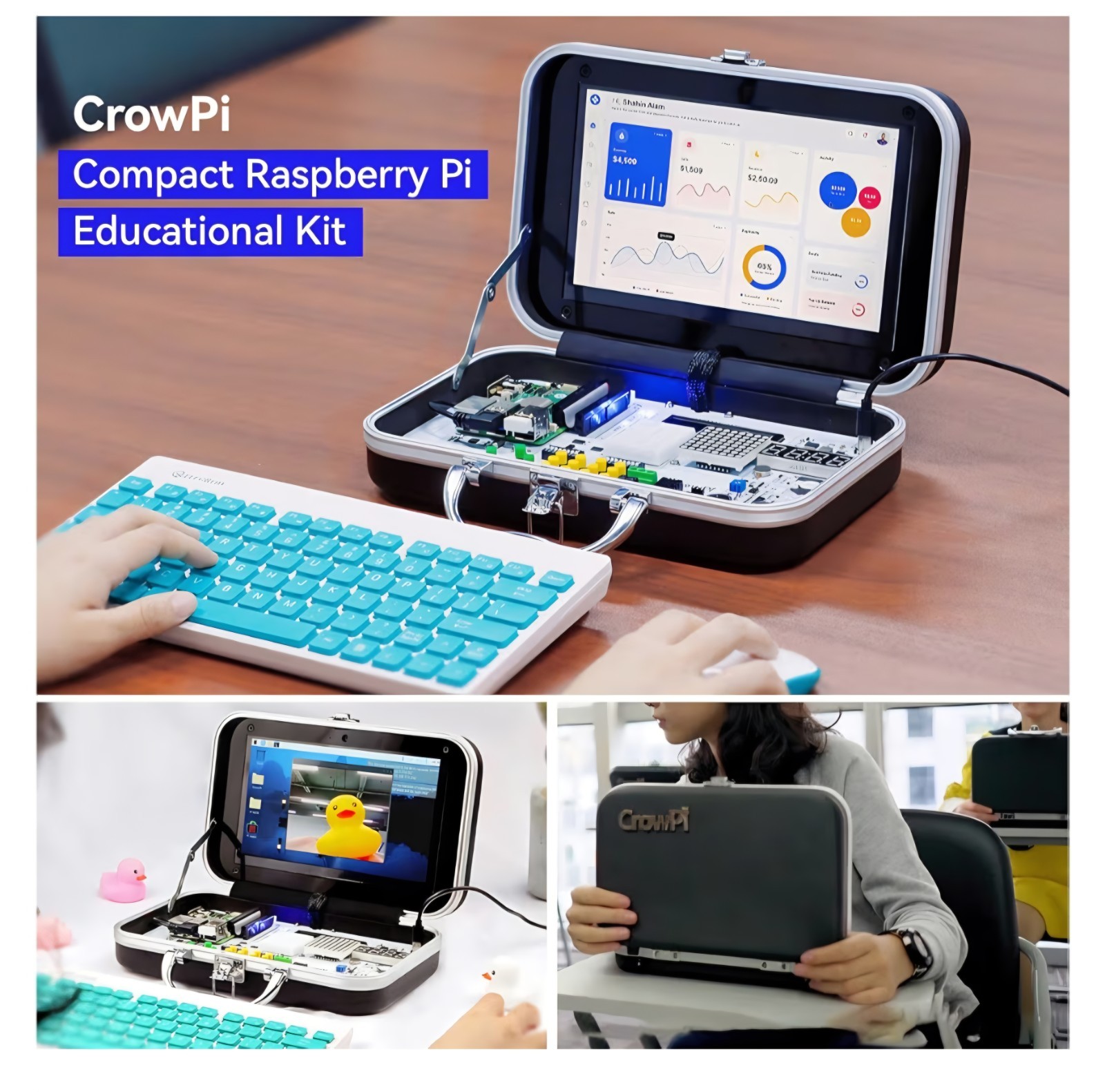 ELECROW for Raspberry Pi 5 Kit, with Pi 5 Single Board Computer, Crowpi Pi 5 ...