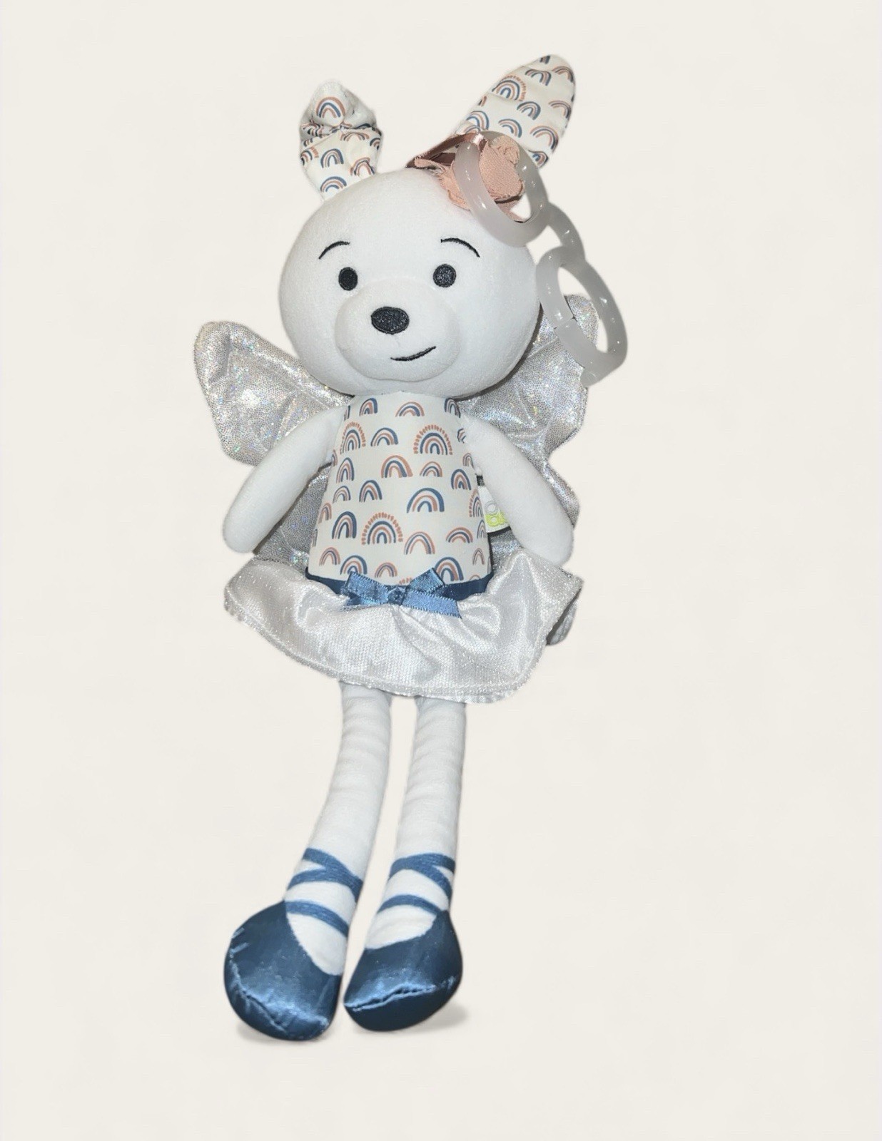 GO By Goldbug Infant Bunny Fairy Rattle Sensory Toy Clip On