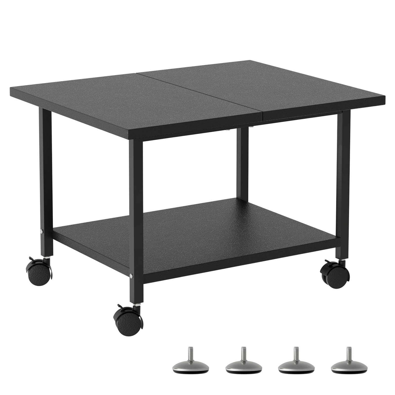 SwaaVee Printer Stand with Storage Under Desk Shelf, Desktop Printer Stand Or...