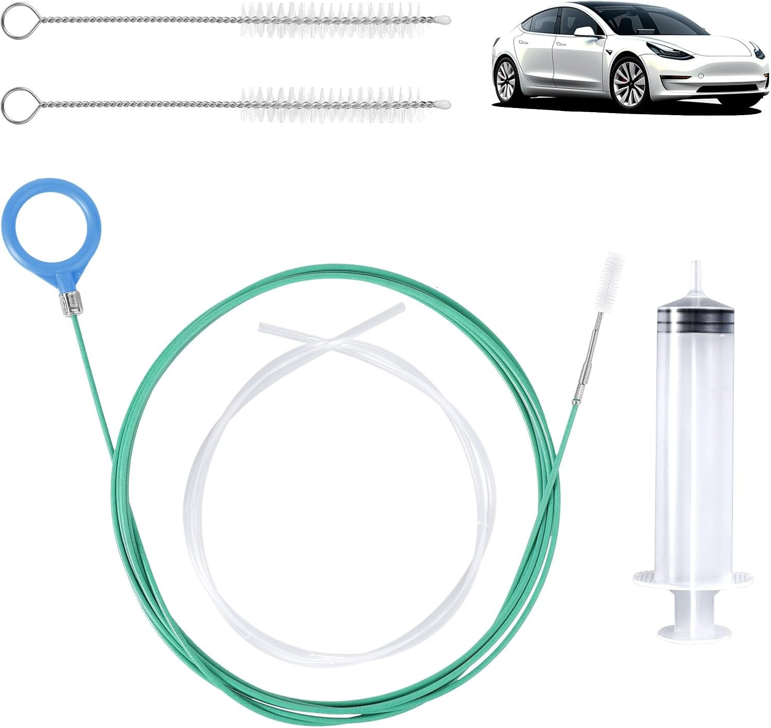 Auto Sunroof Drain Cleaning Tool 118In Long Pipe Cleaners with Tube Cleaning Bru