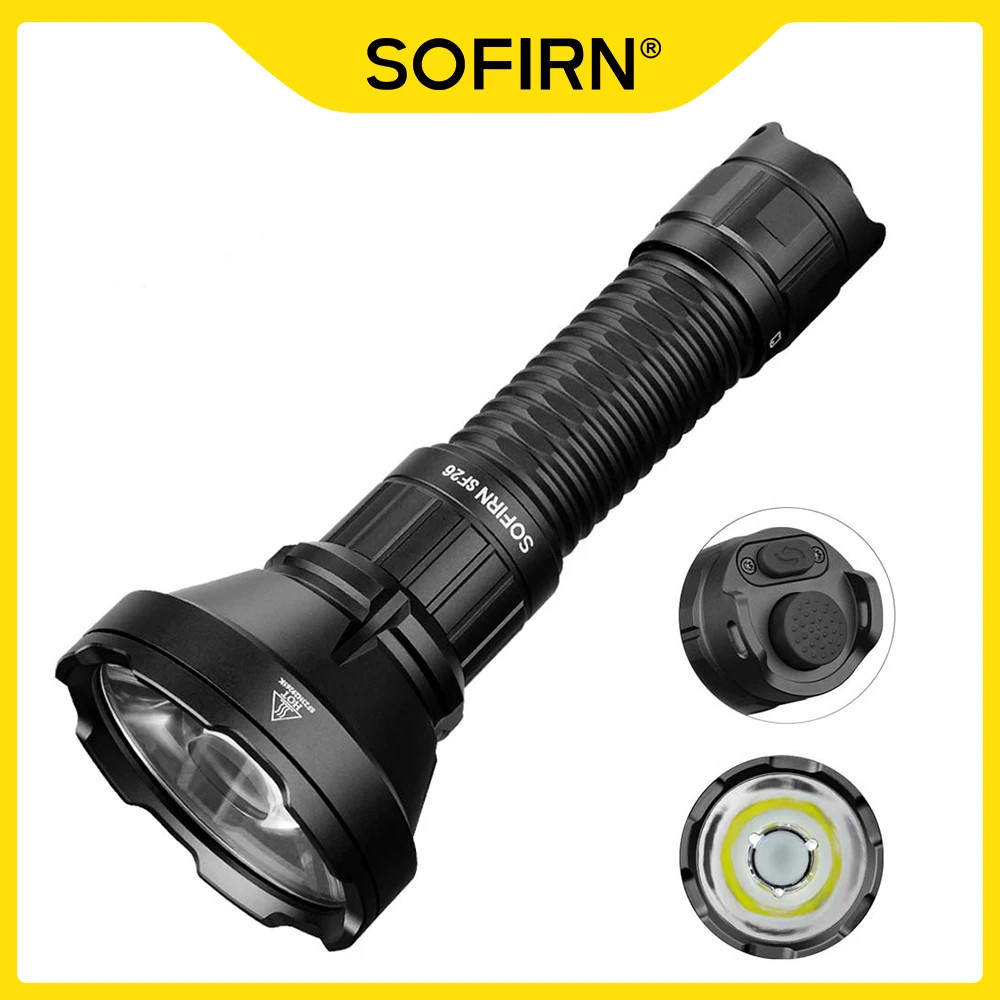Sofirn SF26 Tactical Flashlight 2000LM 964m USB-C Rechargeable 21700 IPX8