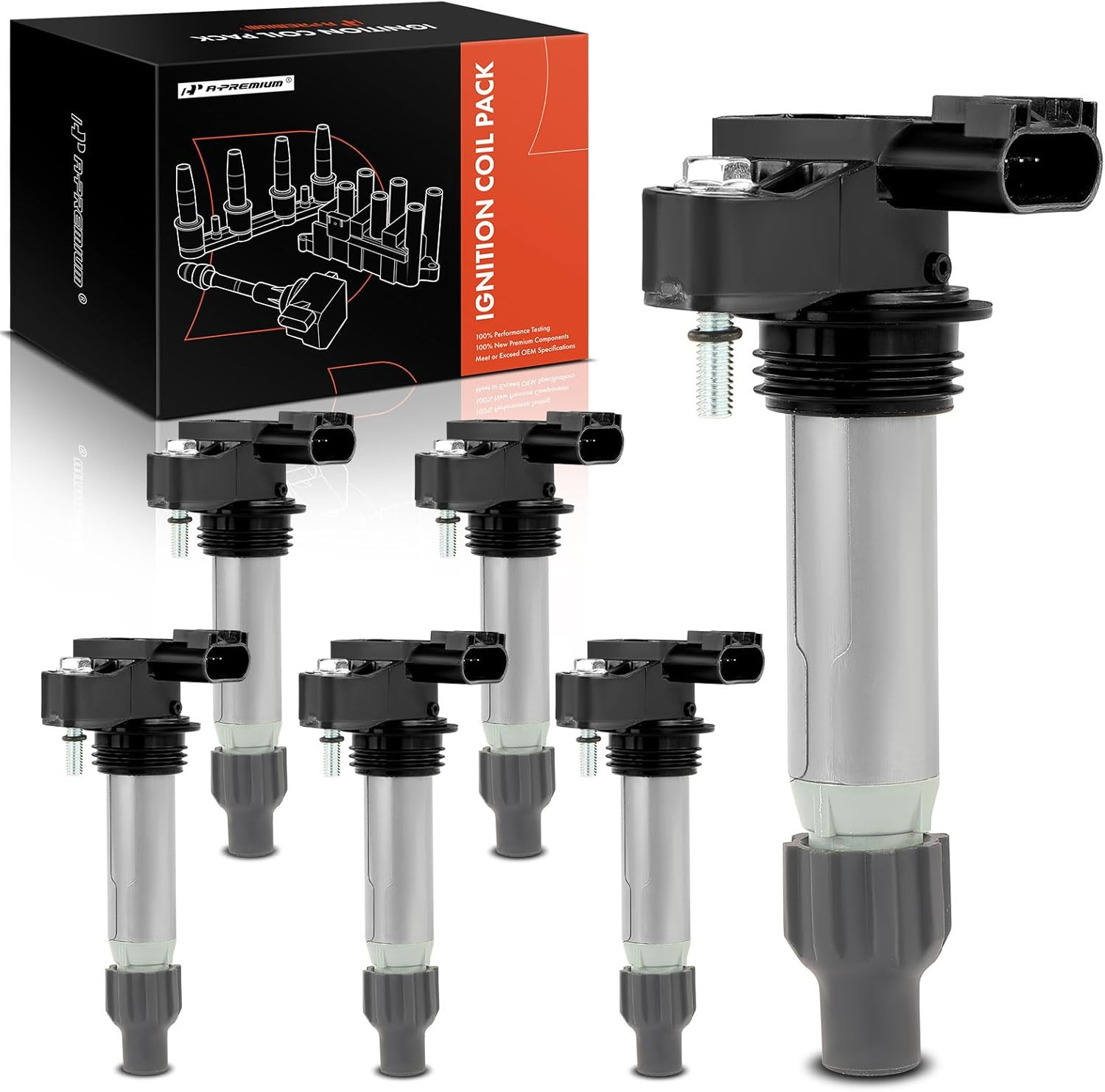6PC Ignition Coil Packs 2.8L 3.0L 3.2L 3.6L Buick GMC Enclave Equinox Impala