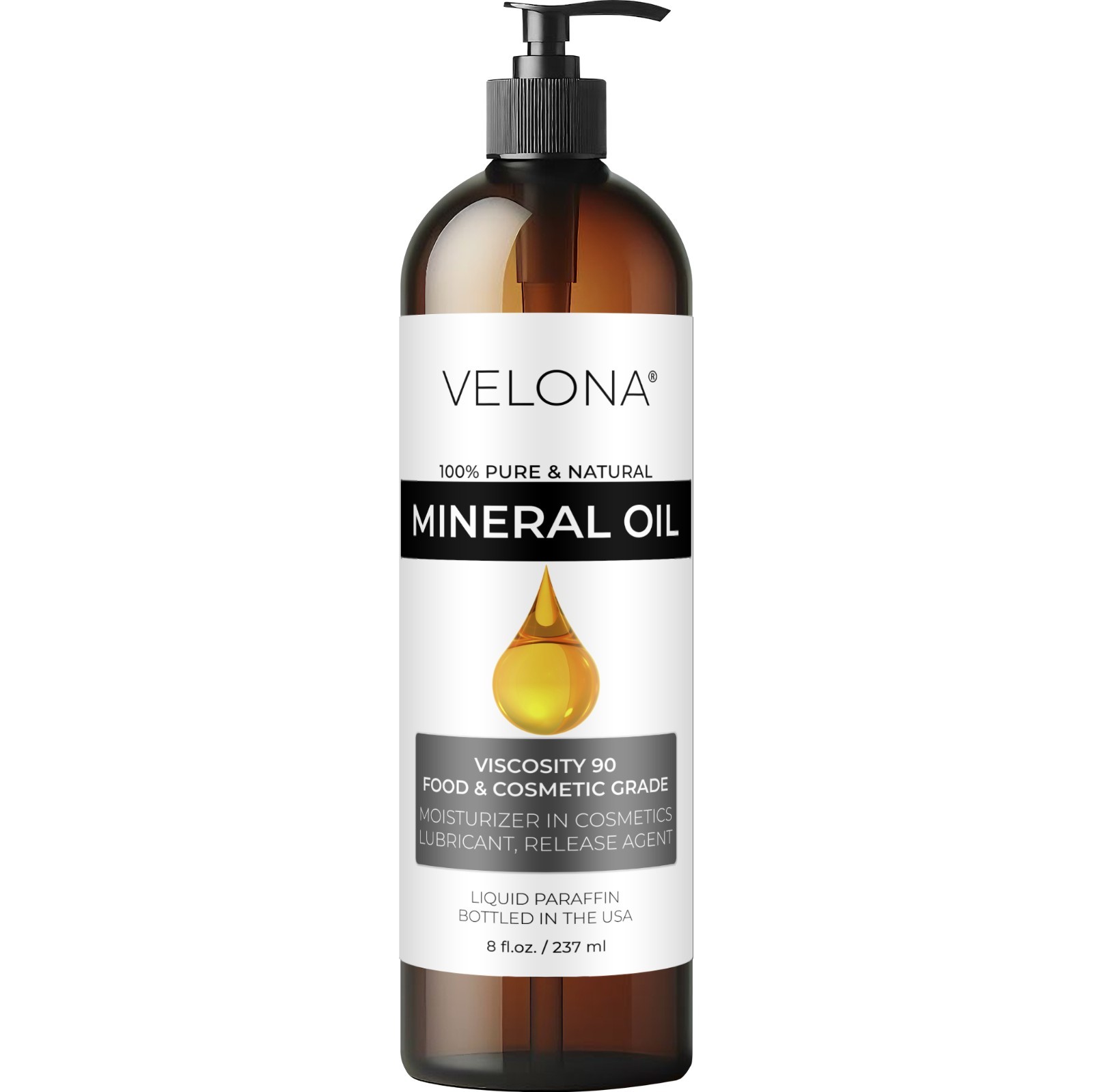 Velona Food Grade Mineral Oil 90 8FlOz Cutting Boards Countertops Butcher Blocks