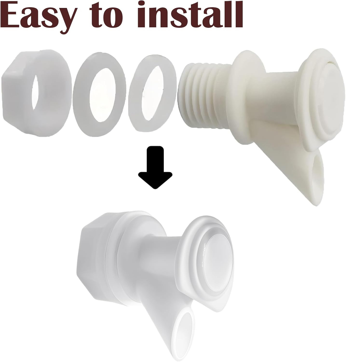 Push-Button Cooler Spigot Replacement for Igloo 2-10 Gallon Water Jugs Coolers D