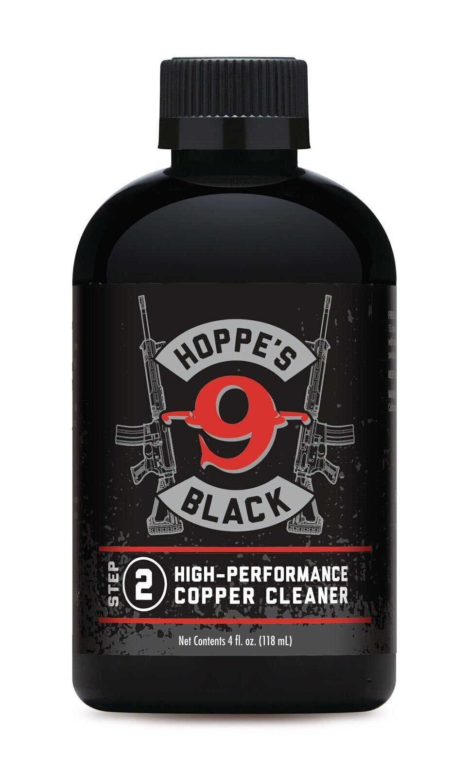Hoppe's No. 9 HBCC Black Copper Cleaner 4oz Bottle Gun Bore Solvent Remover