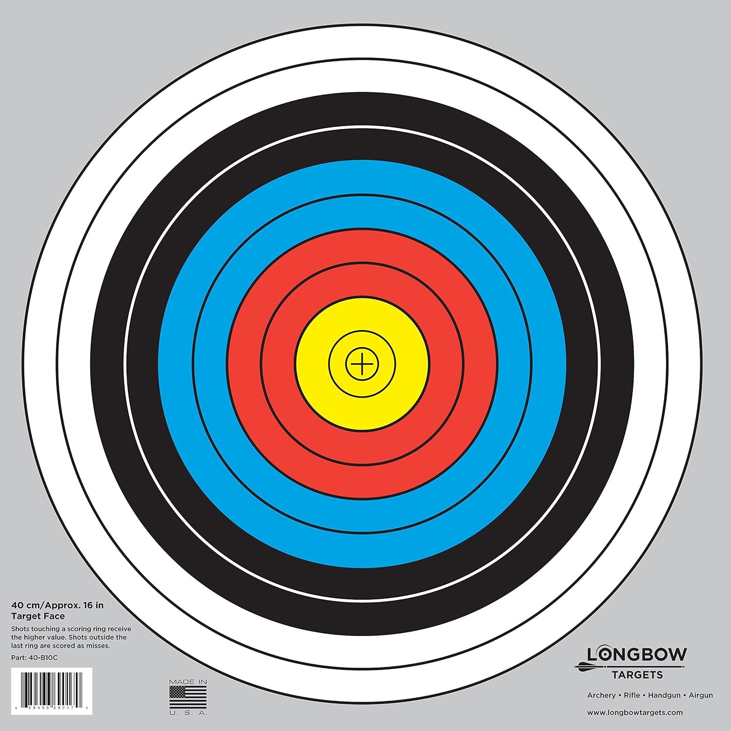 Archery Targets 10 Ring 40cm 20 Pack Longbow Targets 40cm 80cm Boards Supplies