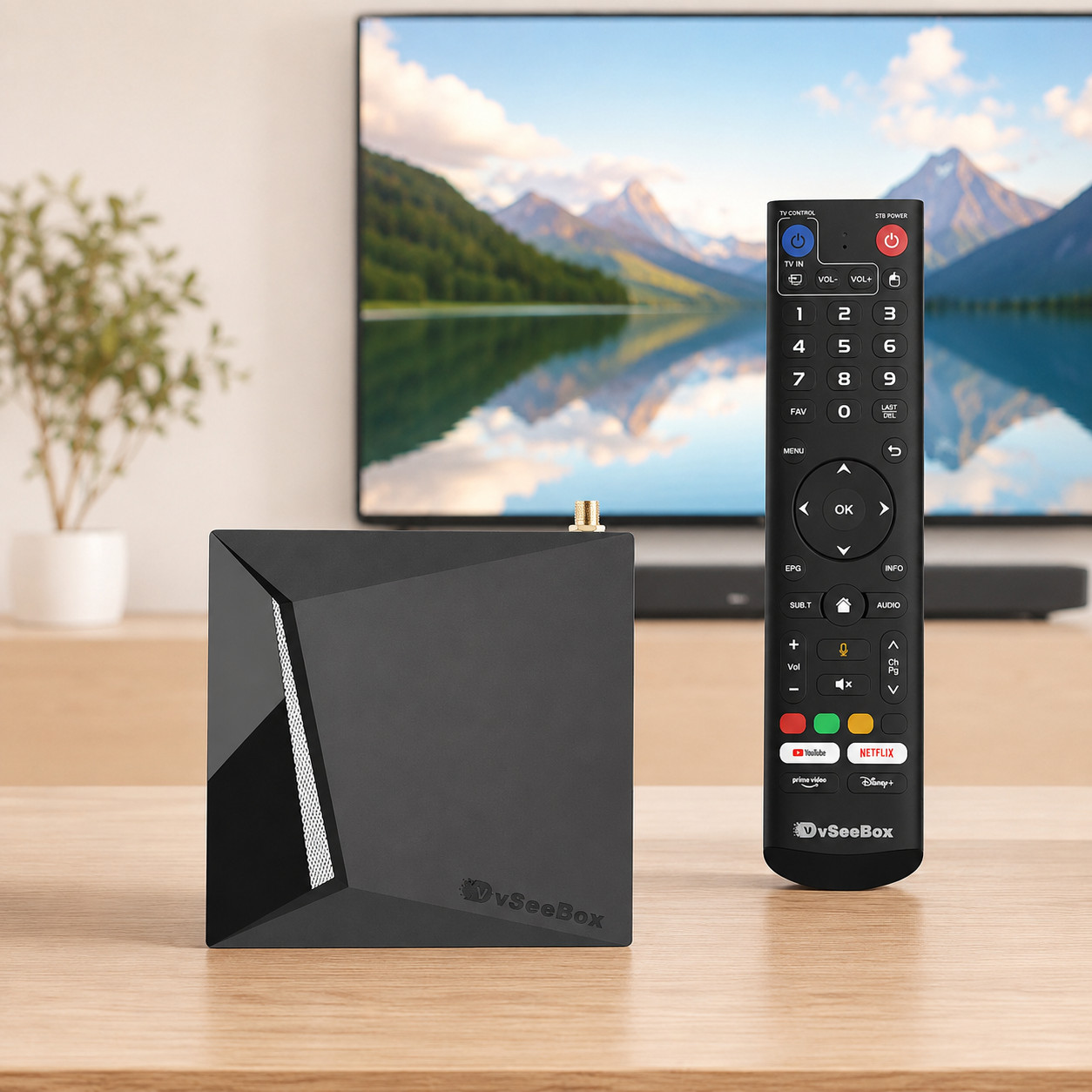 Vseebox V5 Pro TV Streaming Box Android System WiFi Bluetooth Media Player