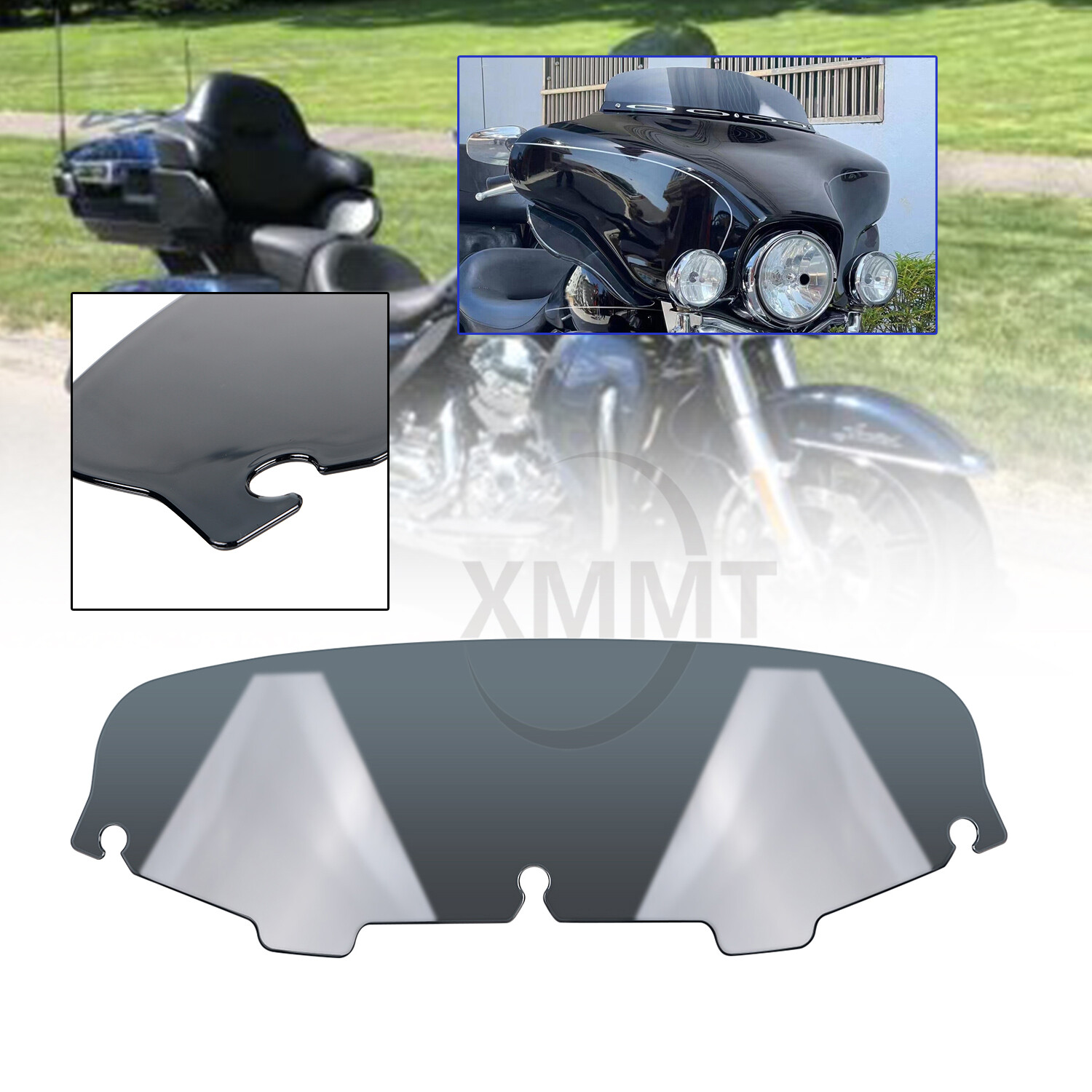 5" Smoke Fairing Windshield Windscreen Fit For Harley Electra Glide 1996-2013