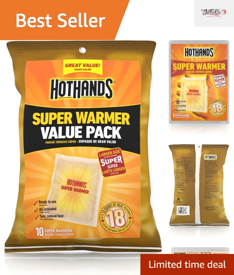 Body & Hand Super Warmers - 10 Odorless Air-Activated Warmers for Up to 18 Hours