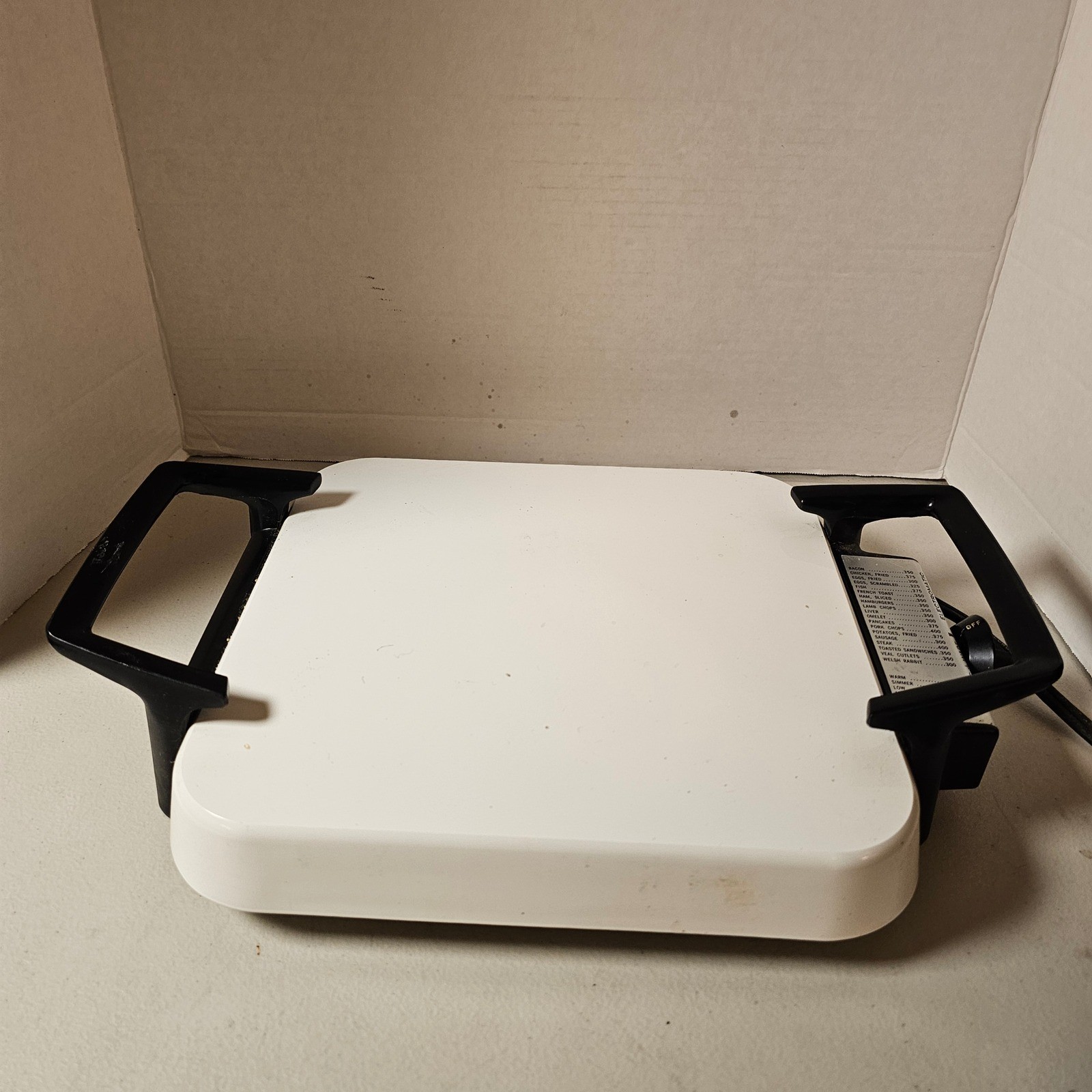Corning Ware Electromatic Heater Base Hot Plate Electric Skillet Warmer P-12-ES