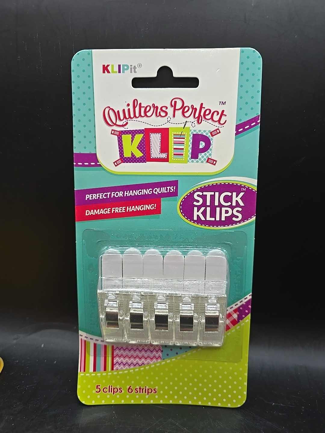 Quilters Klip Stick Klips 5 Klips/6 Strips NEW