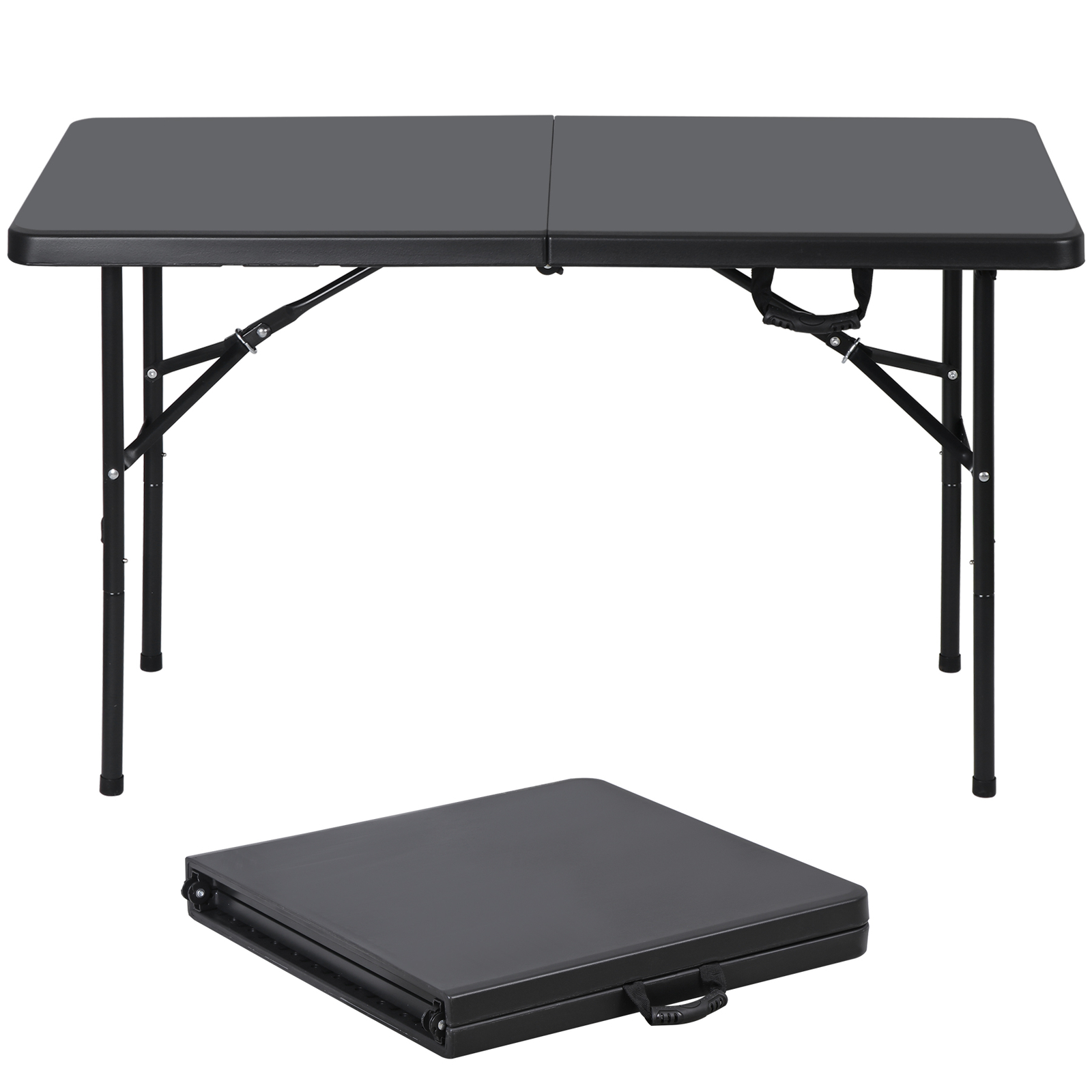 4 FT Folding Table Plastic Portable Tables for Dining Parties Card Wedding BBQ