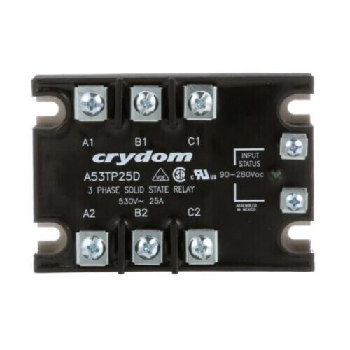 Control Solid State Relay NEW CRYDOM A53TP25D-10 3-Phase 25A 530V 90-280 VAC