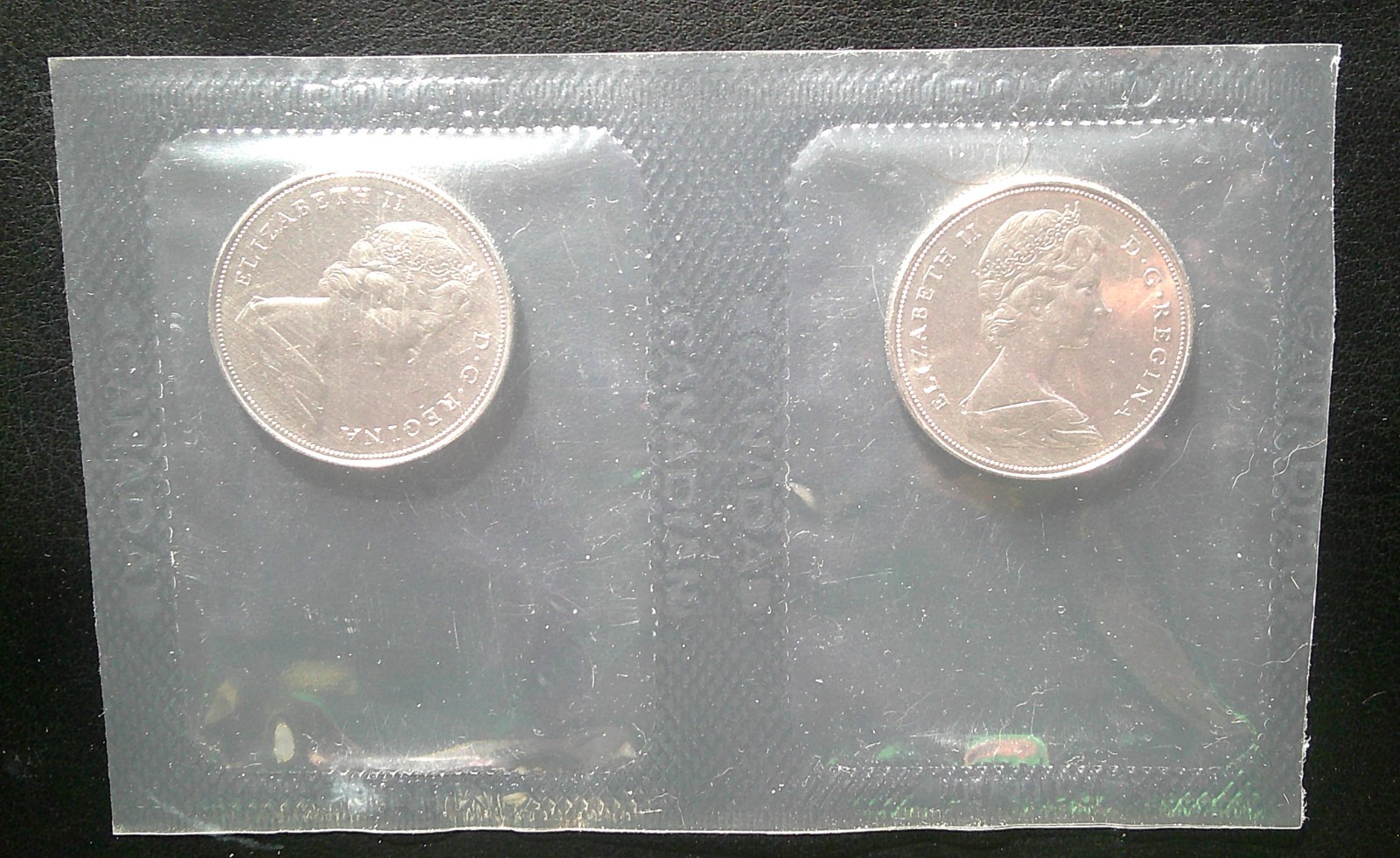 2 ea. CANADA 1968 Sealed UNC Voyageur $1 Royal Canadian Mint Double Water Line
