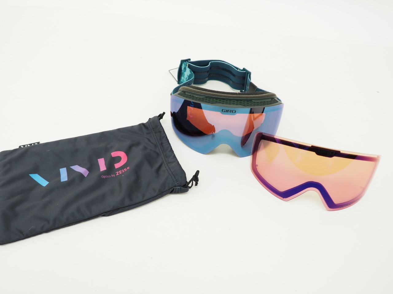 New! Giro Contour RS Adult Winter Goggles Blue Clouddust w/ VIVID Royal Lens +