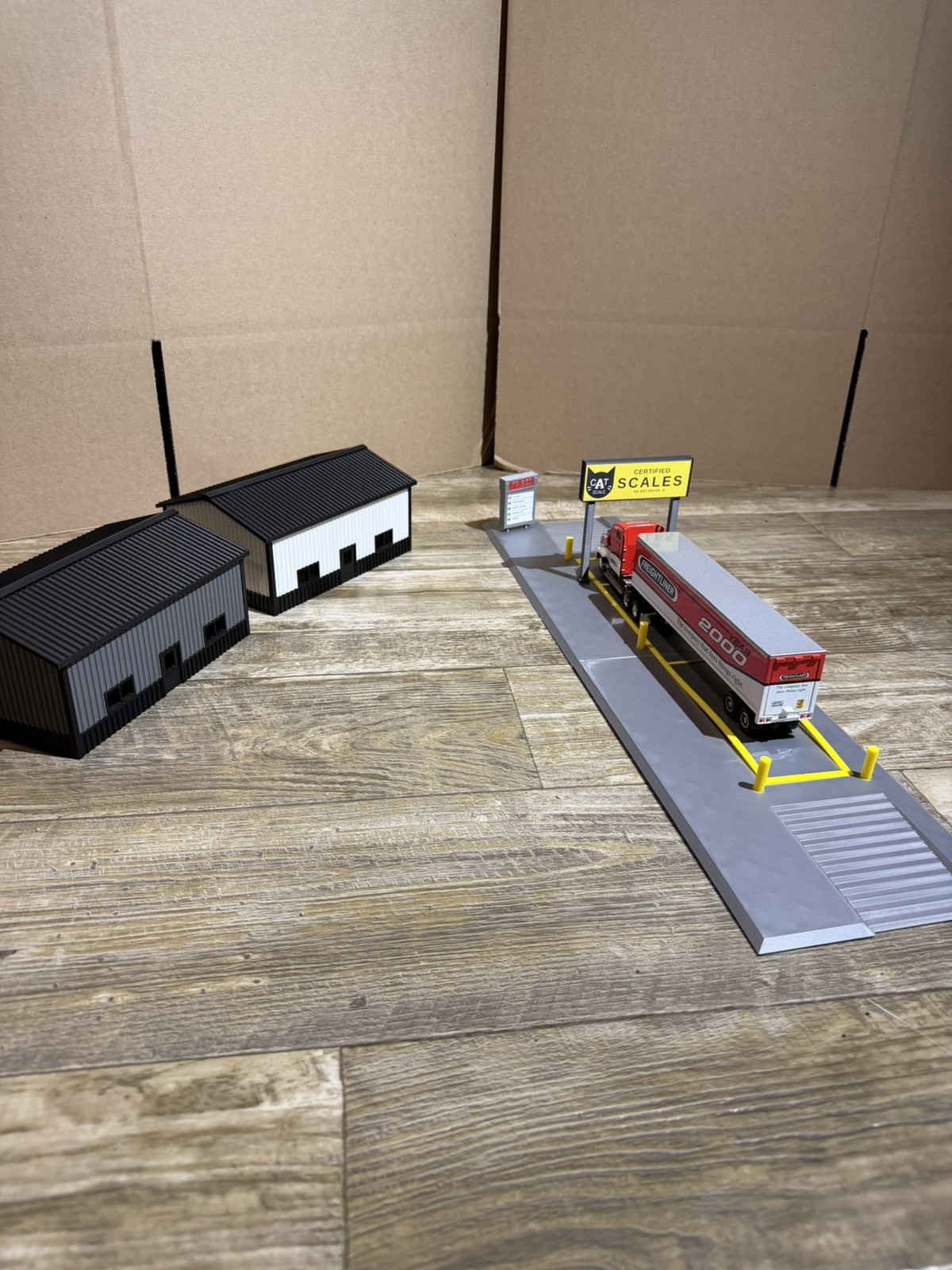 1:64 Scale CAT Scale Weigh Station Diorama 3D Printed Display Custom