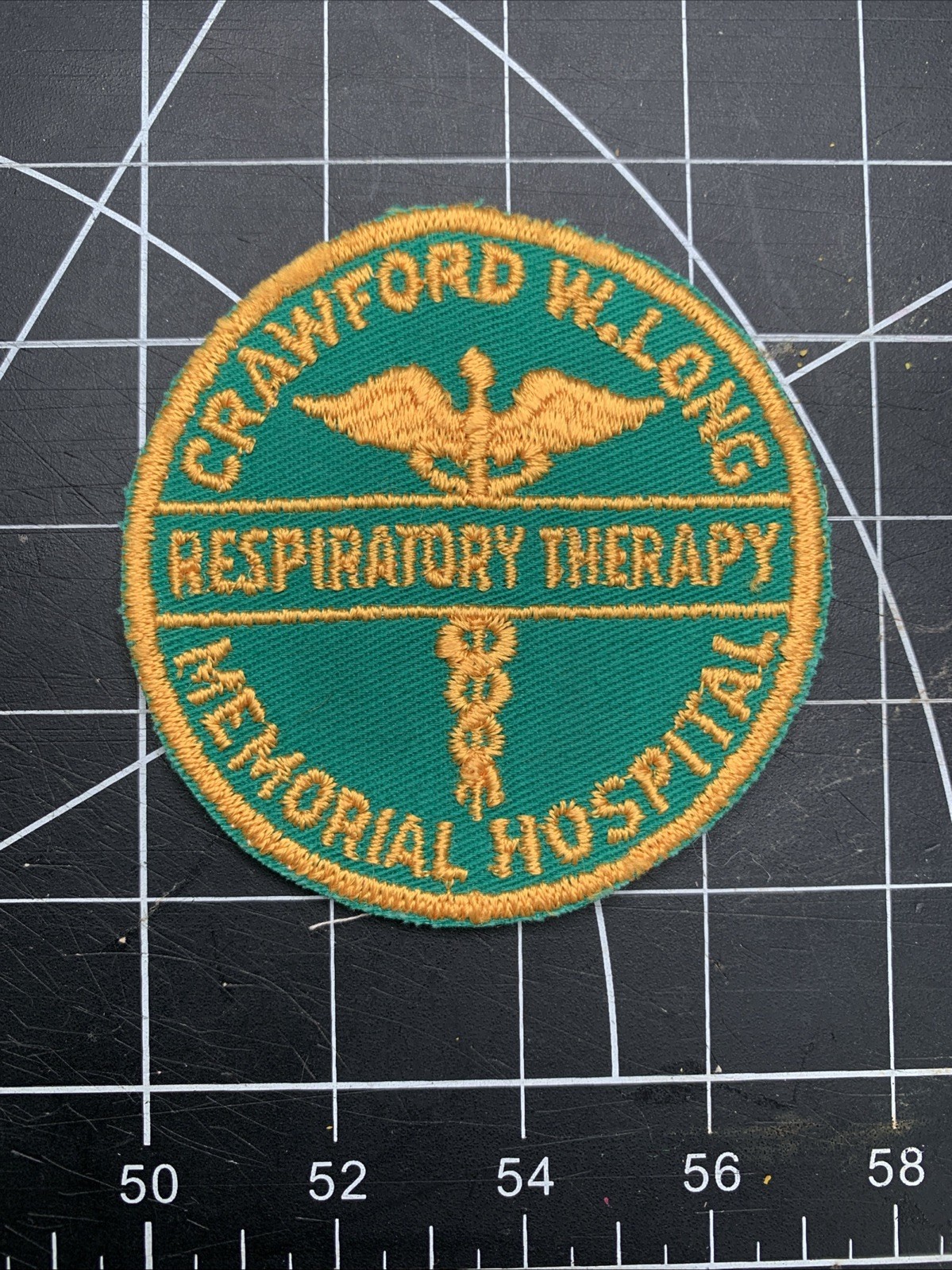 Vintage Crawford W. Long Memorial Hospital Atlanta- Respiratory Therapy Patch